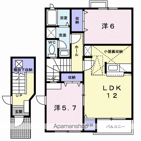 バーシア鳴門　Ｂ 間取り