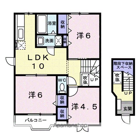 メゾンソレイユ　Ｂ 間取り