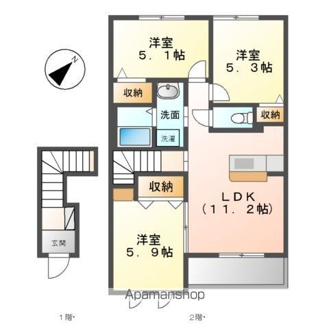 リバーサイド金磯Ａ 間取り