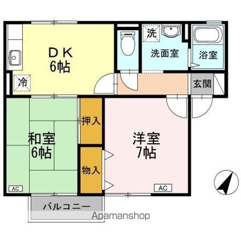エスパシオ那賀川　Ｂ棟 間取り