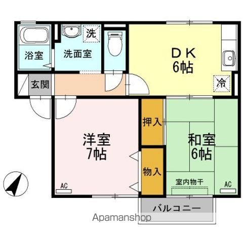 エスパシオ那賀川　Ｂ棟 間取り