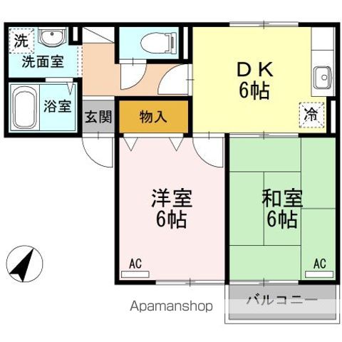 エスパシオ那賀川　Ａ棟 間取り