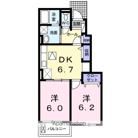 リアン長生Ｂ 間取り