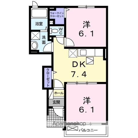 ルミエール下大野　Ｃ 間取り