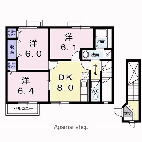ハッピースクエアー　Ⅲ 間取り