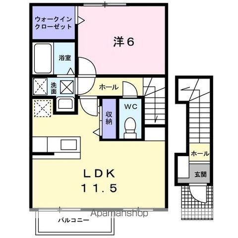 メイプレーヌ　Ｂ 間取り