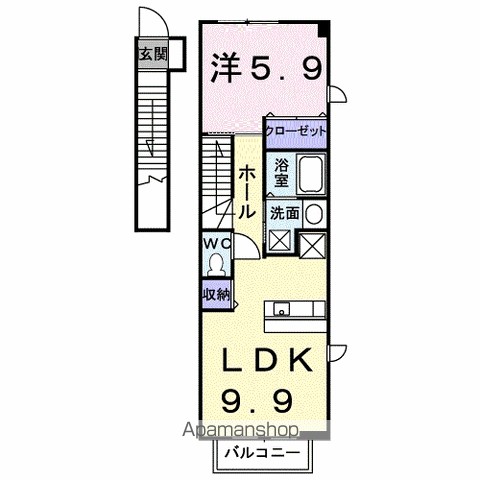 シャン・ド・フルール　Ｂ 間取り