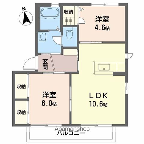 バリュージュ萌芽　Ｄ棟 間取り
