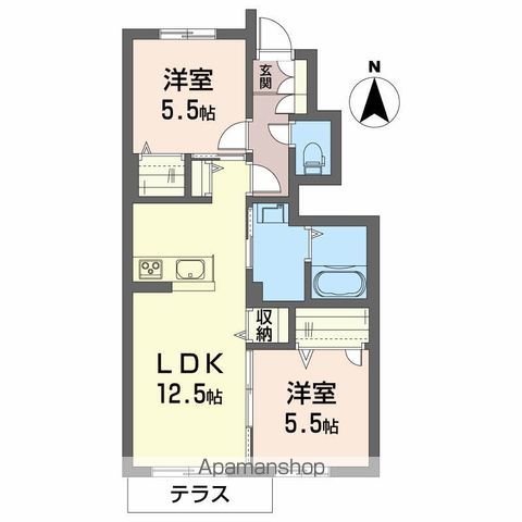 シャーメゾン　レ・フレール　Ⅳ 間取り