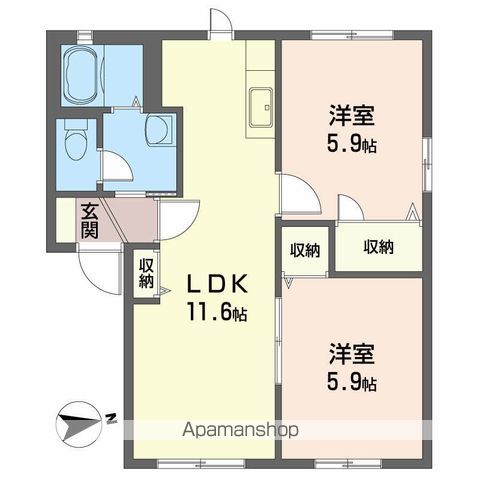 シャーメゾン　エチュード　Ｂ 間取り