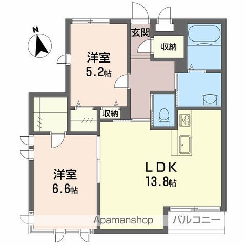 シャーメゾンガーデン福島　Ｂ棟 間取り