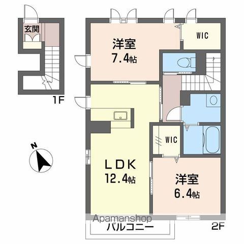 シャーメゾン城西　Ａ棟 間取り