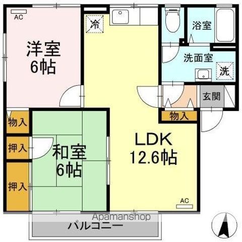 グランヴェール三河　Ｂ棟 間取り