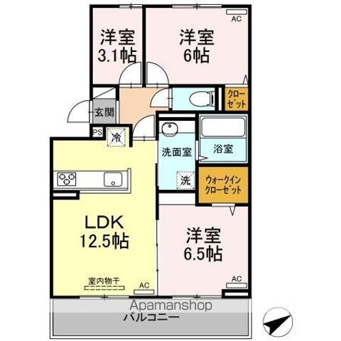ロイヤルサン　Ｂ棟 間取り