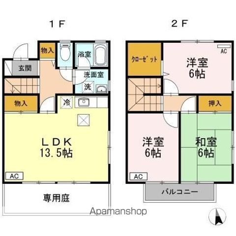 ガーデンタウン松島　Ｂー３棟 間取り