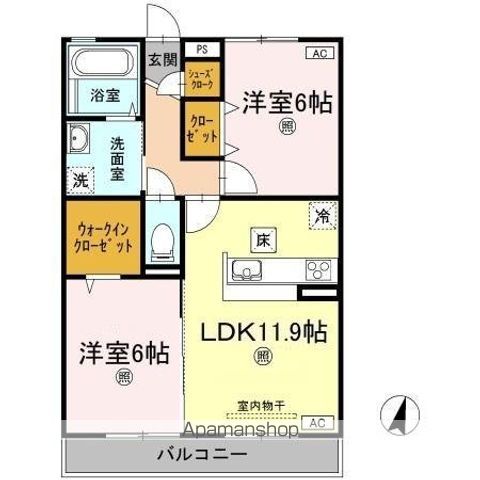 サンシャイン見白　Ｂ棟 間取り