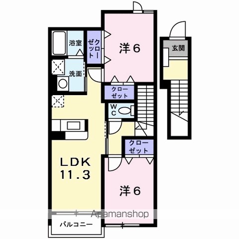 ヴィラ・デル・マーレＢ 間取り