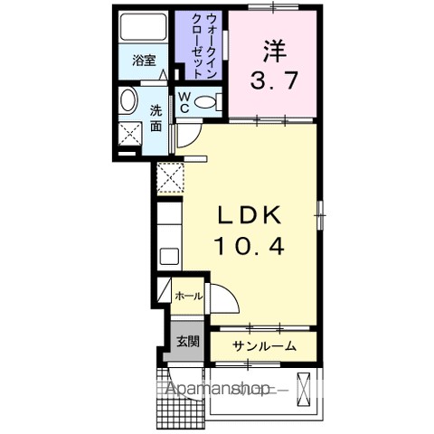 ソレイユ．Ｋ 間取り