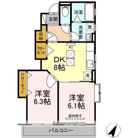ハイツ曙Ⅲ 間取り