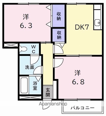 ホワイトリバー　Ｂ 間取り