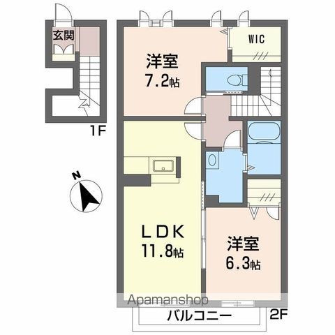 シャーメゾンＡＹＡ　Ⅱ番館 間取り