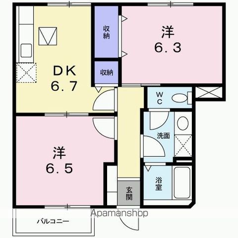 ホワイトリバー　Ｂ 間取り