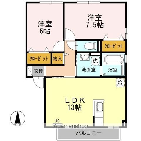 シャトーショコラ　Ｂ棟 間取り