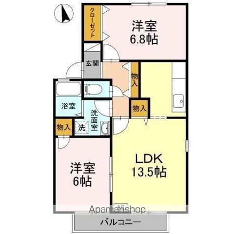 ルミナス山城　Ｂ棟 間取り