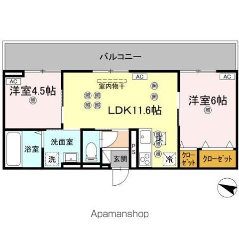 フィオーレガーデン北田宮　Ａ 間取り