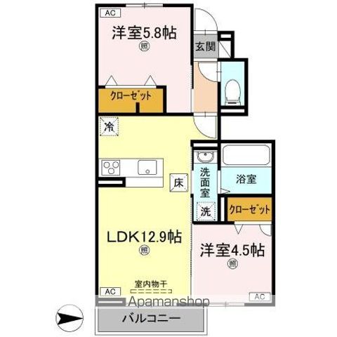 オリエンタルコート南田宮 間取り