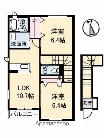 シャーメゾンマルシェ　Ａ棟 間取り