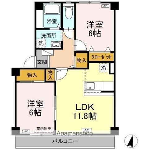 フォブール佐古　Ａ棟 間取り