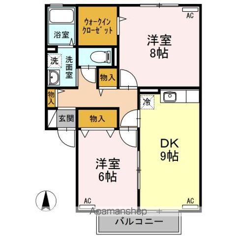 Ｓｔｒｅａｍ　Ｖｉｌｌａｇｅ　Ａ棟 間取り
