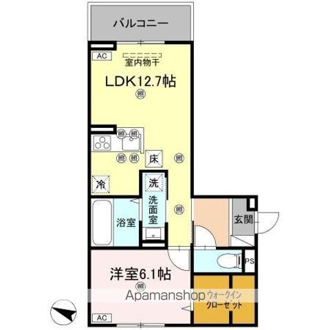 フィオーレガーデン北田宮　Ｃ 間取り