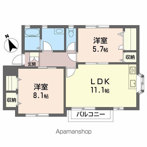 ファミールアルファ　Ｂ棟 間取り