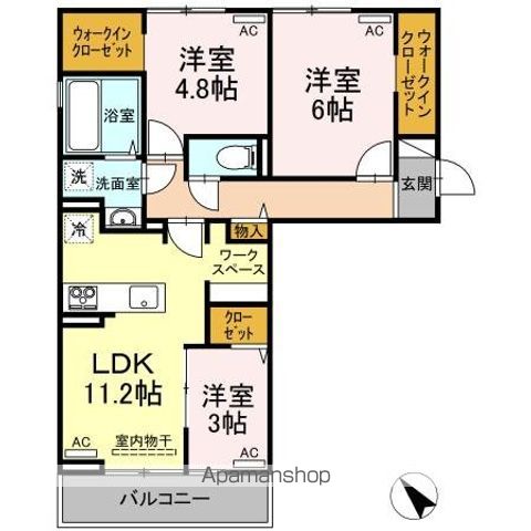 ラ・トゥール山城西　Ｂ棟 間取り