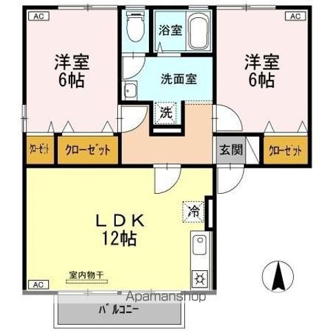 メゾネットクレール　Ｂ棟 間取り