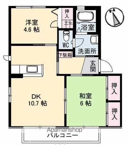 シャーメゾン沖洲　５番館 間取り