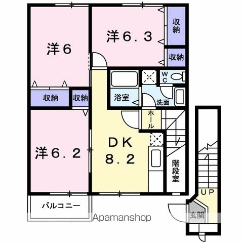 Ｖシャトー　アロースリーⅥ 間取り