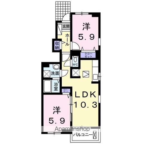 コンフォーティア鮎喰 間取り