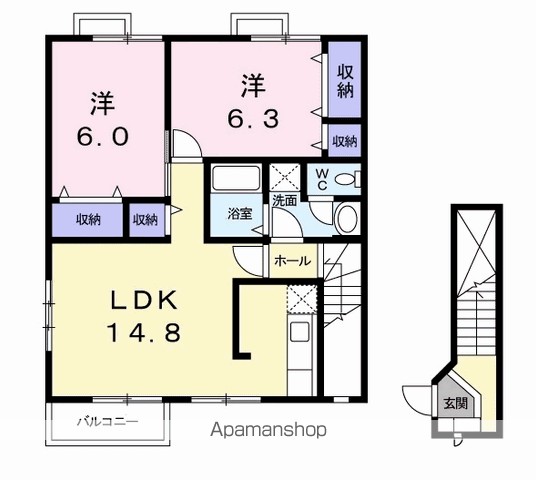 サンシェール　Ｂ 間取り