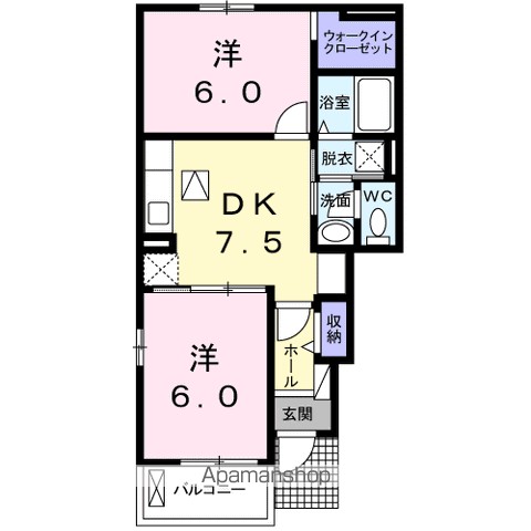 スマイリー鴨島　Ａ 間取り