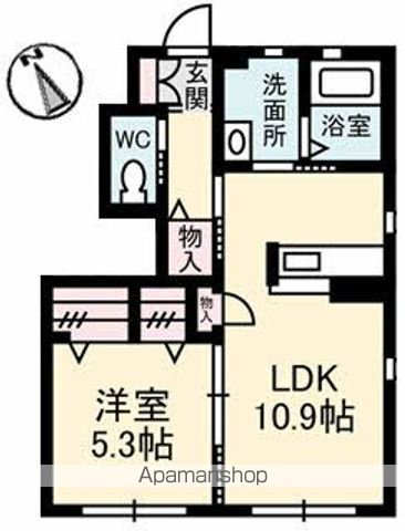 シャーメゾン浦川 間取り