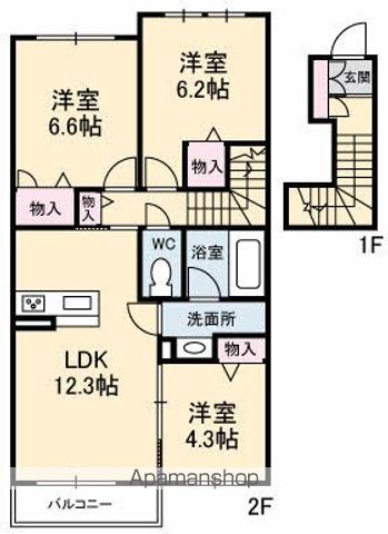 プロヌーブ沖洲　Ⅲ番館 間取り