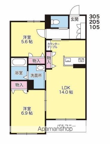 ベレオ城東 間取り