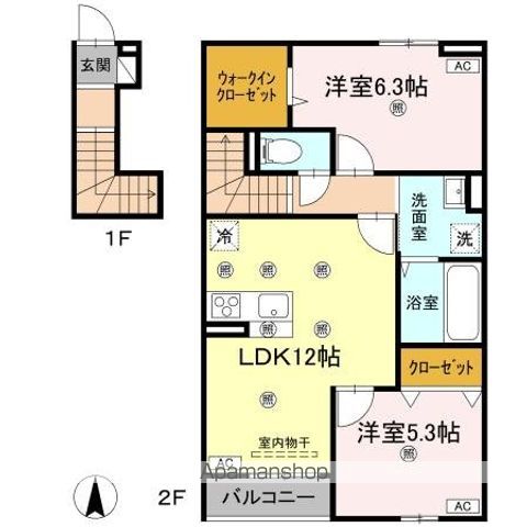 グランツ上福万　Ｂ棟 間取り