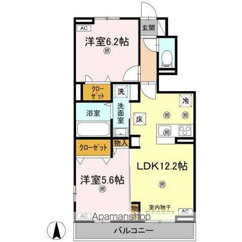 グランツ上福万　Ｂ棟 間取り
