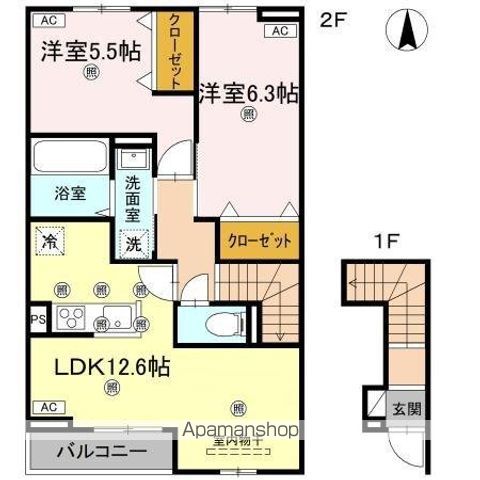 グランツ上福万　Ａ棟 間取り
