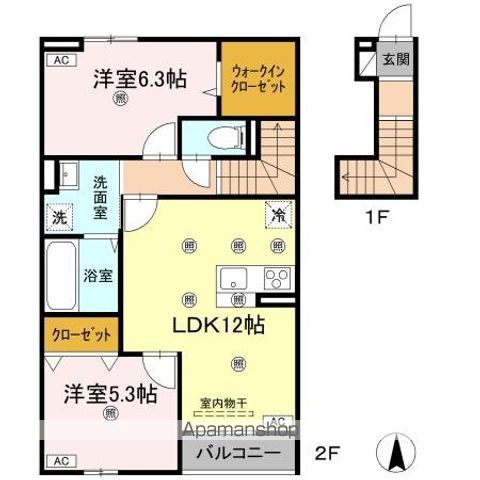 グランツ上福万　Ｂ棟 間取り