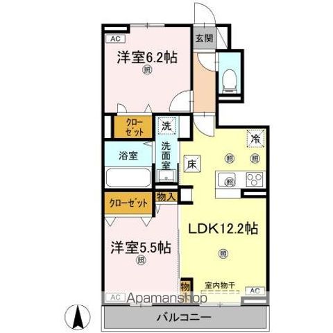 グランツ上福万　Ｂ棟 間取り